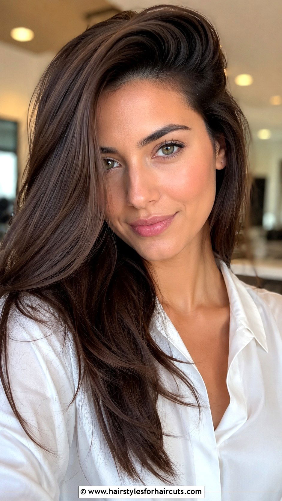 Deep Side Part Long Hair - 25 haircuts for big head - 25 haircuts for big head