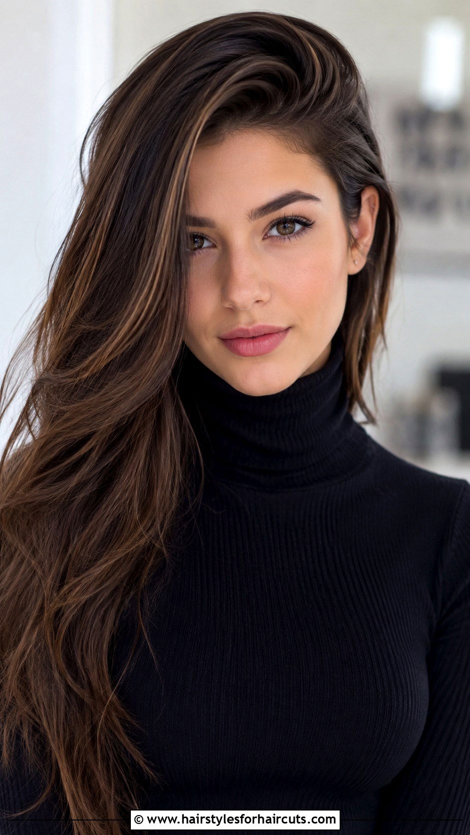 Deep Side Part Long Hair - 25 haircuts for double chin - 25 haircuts for double chin