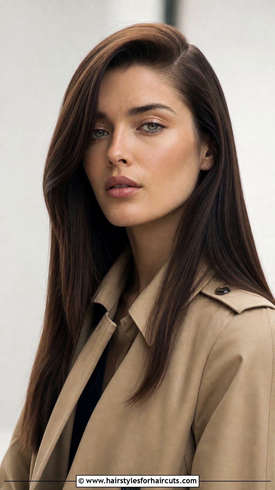 Deep Side Part Long Hairstyle For Square Faces - 25 hairstyles for square faces - 25 hairstyles for square faces