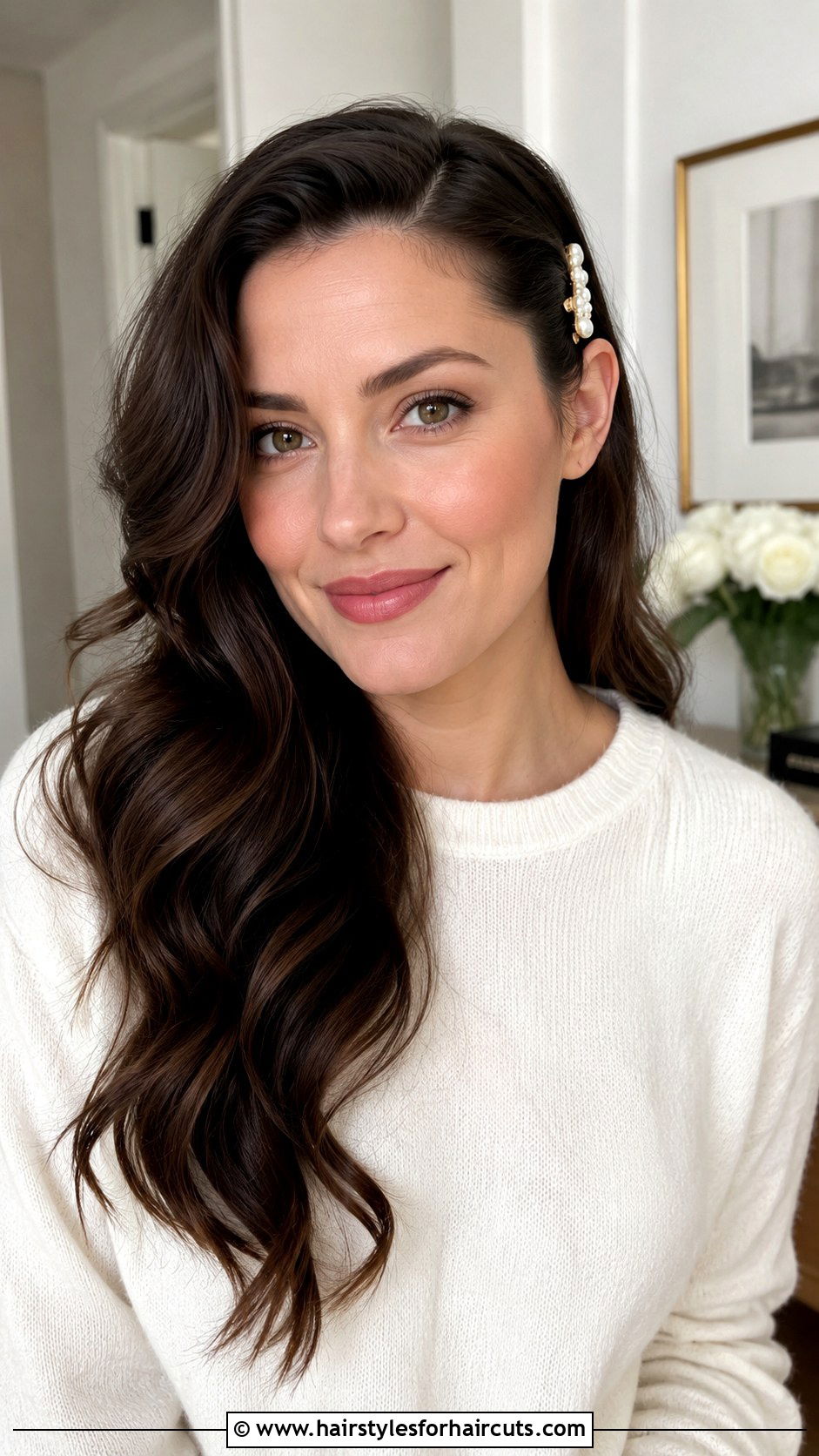 Deep Side Part Long Waves - 25 1920s hairstyles for long hair - 25 1920s hairstyles for long hair