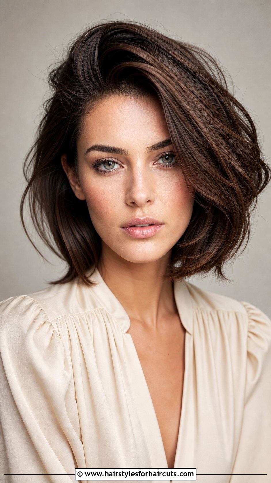 Deep Side Part Medium Haircut For Long Face - 25 face shape medium haircuts for girls - 25 face shape medium haircuts for girls