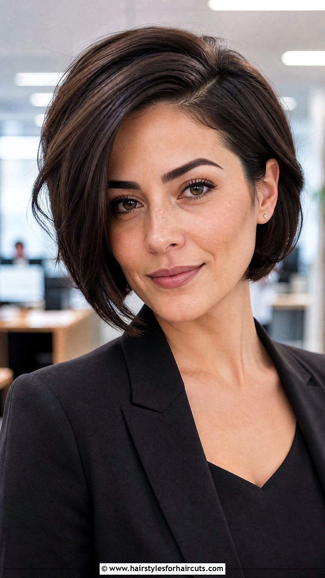 Deep Side Part Short Bob - 25 beginner transition hairstyles for short hair - 25 beginner transition hairstyles for short hair