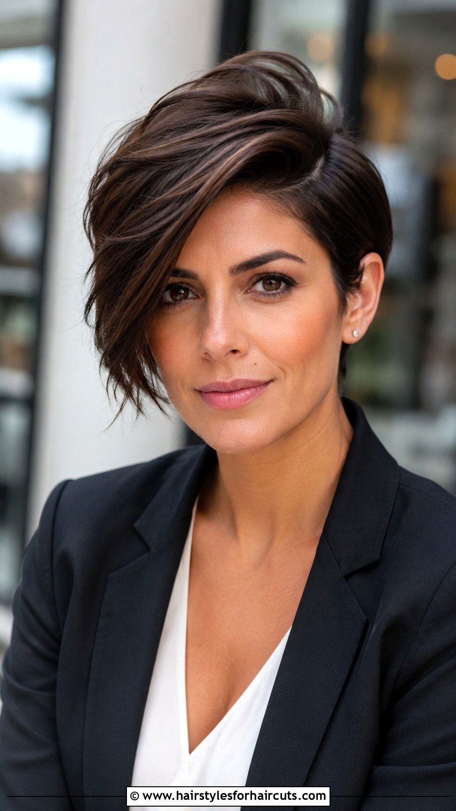 Deep Side Part Short Hair - 25 easy pretty hairstyles for short hair - 25 easy pretty hairstyles for short hair