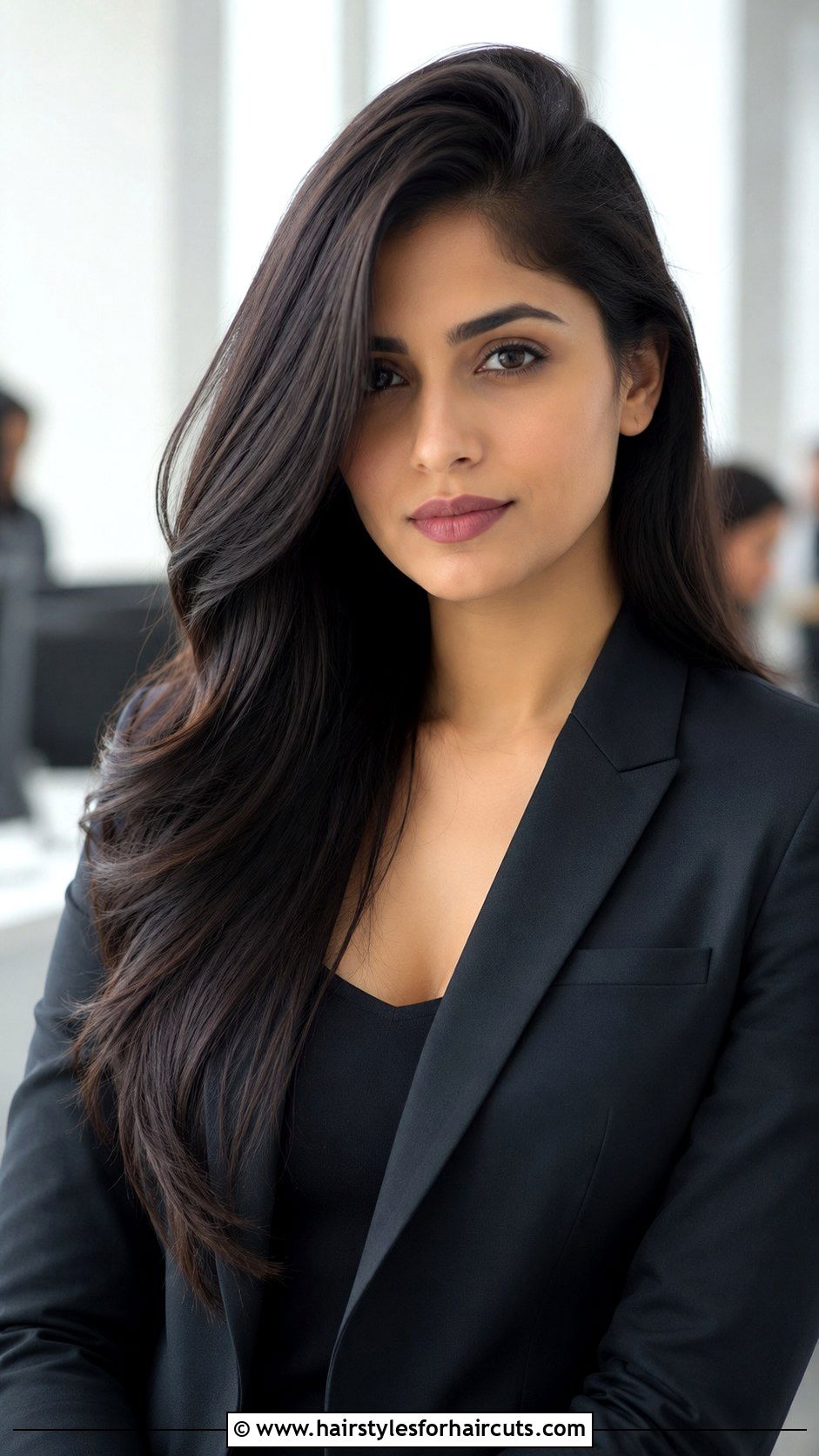 Deep Side Part Straight Open Hair - 25 easy open hair hairstyles - 25 easy open hair hairstyles