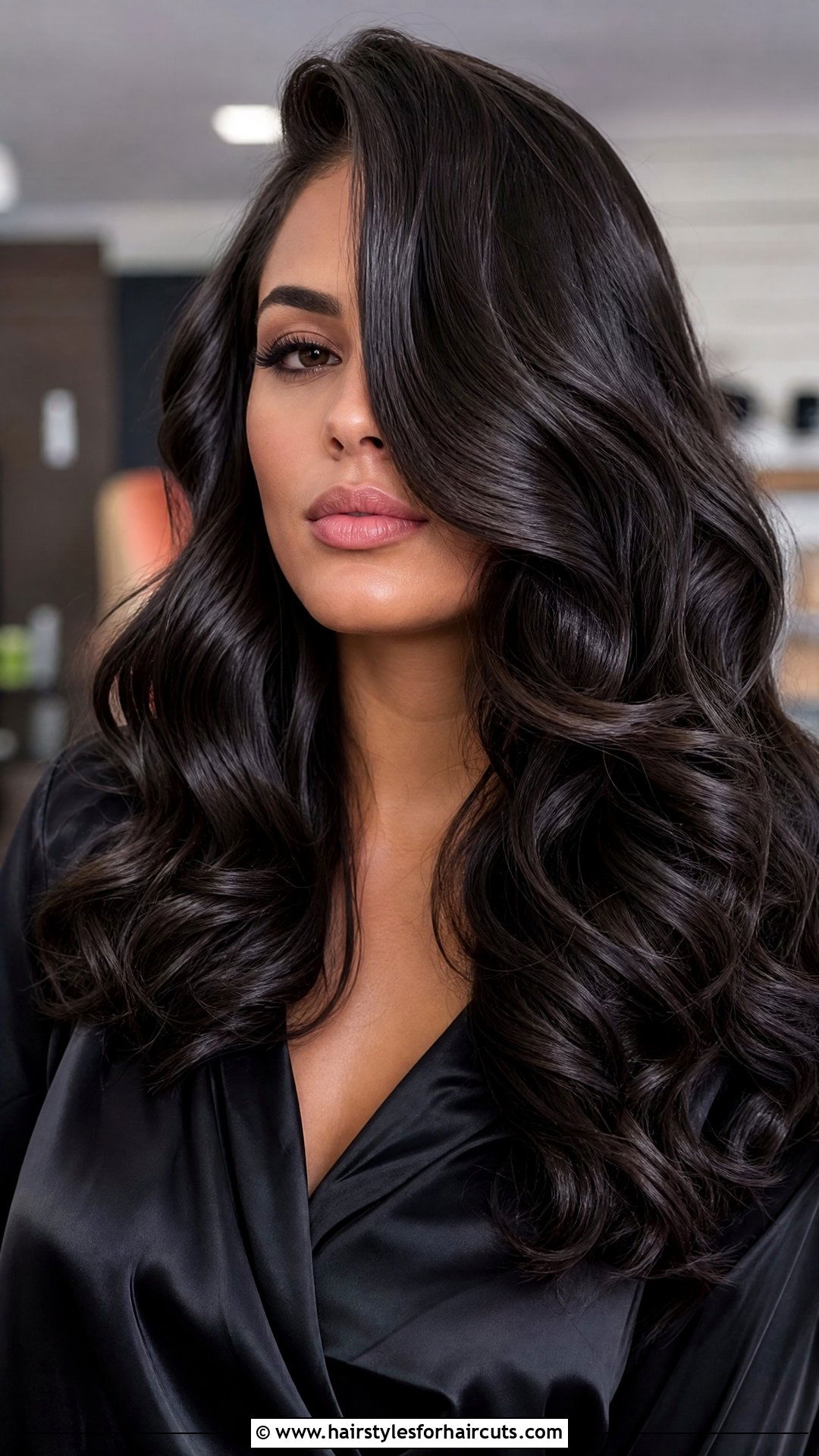 Deep Side Part Vampire Waves - 25 vampire hairstyles for long hair - 25 vampire hairstyles for long hair
