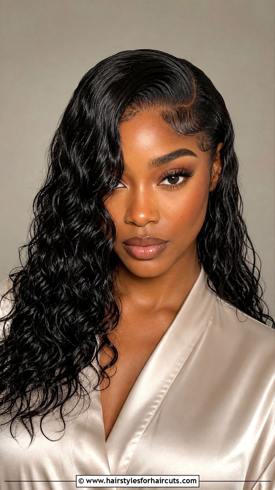 Deep Side Part Wet And Wavy Hair - 25 wet and wavy hairstyles for black hair - 25 wet and wavy hairstyles for black hair