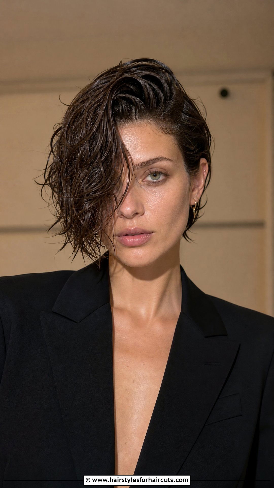 Deep Side Part Wet Hair - 25 wet hair hairstyles - 25 wet hair hairstyles