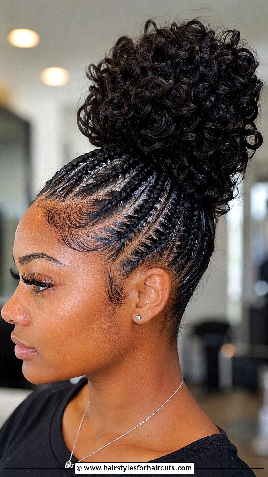 Deep Wave Braided Ponytail Bun - 25 braided ponytail bun hairstyles for black hair - 25 braided ponytail bun hairstyles for black hair