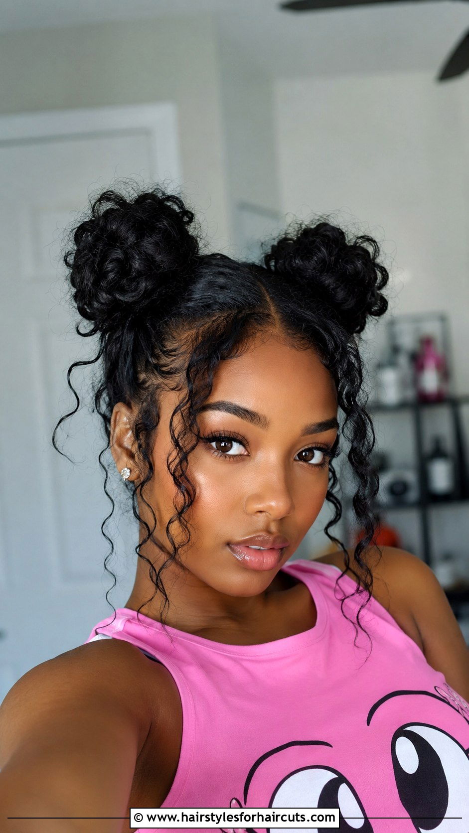 Deep Wave Space Buns - 25 deep wave hairstyles for black hair - 25 deep wave hairstyles for black hair