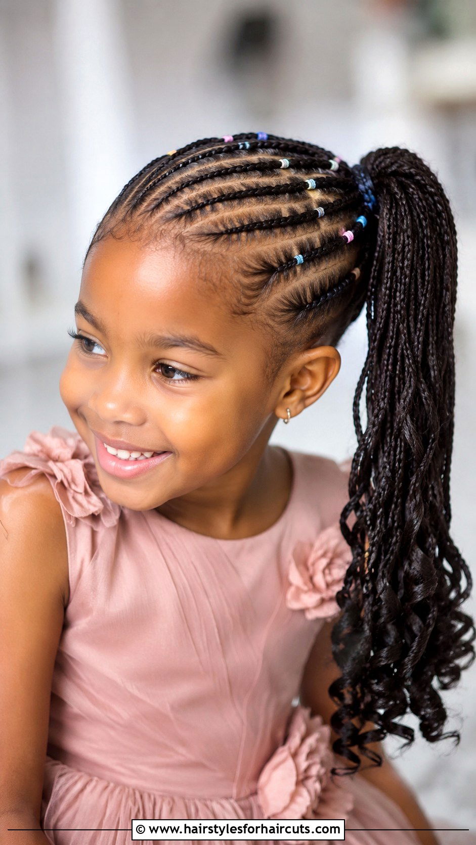 Diagonal Rubber Band Braids - 25 curly hair rubber band hairstyles for kids - 25 curly hair rubber band hairstyles for kids