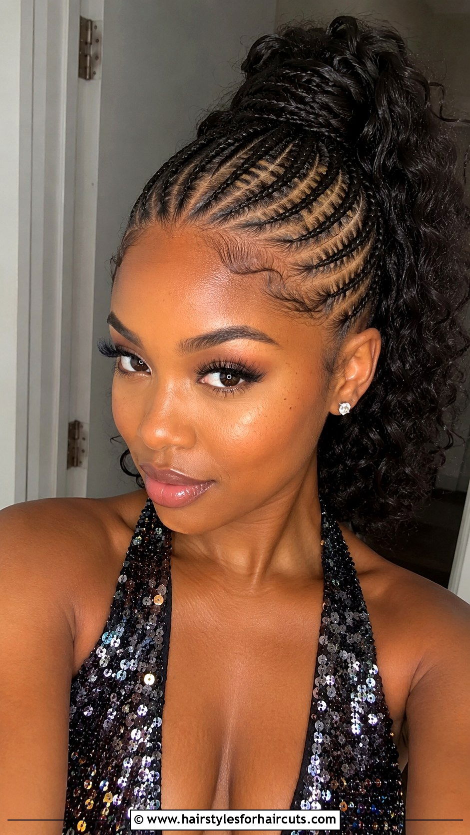Disco Braided Ponytail - 25 70s braided hairstyles black hair - 25 70s braided hairstyles, black hair