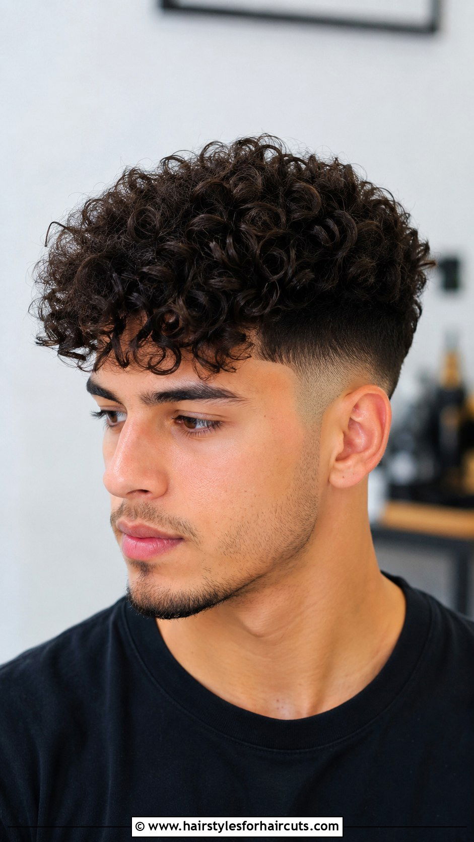 Disconnected Curly Undercut - 25 ftm haircuts for curly hair - 25 ftm haircuts for curly hair