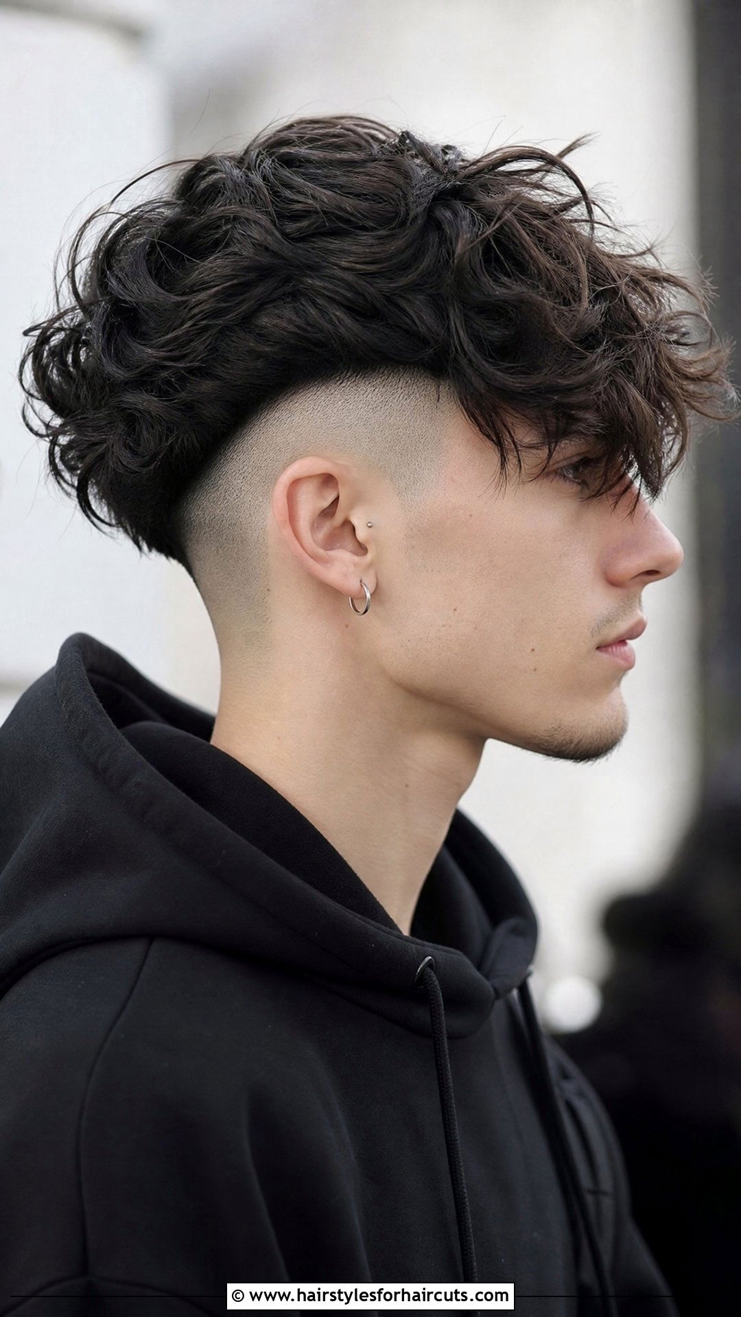 Disconnected Undercut Wavy Fade - 25 wavy hair fade haircuts - 25 wavy hair fade haircuts