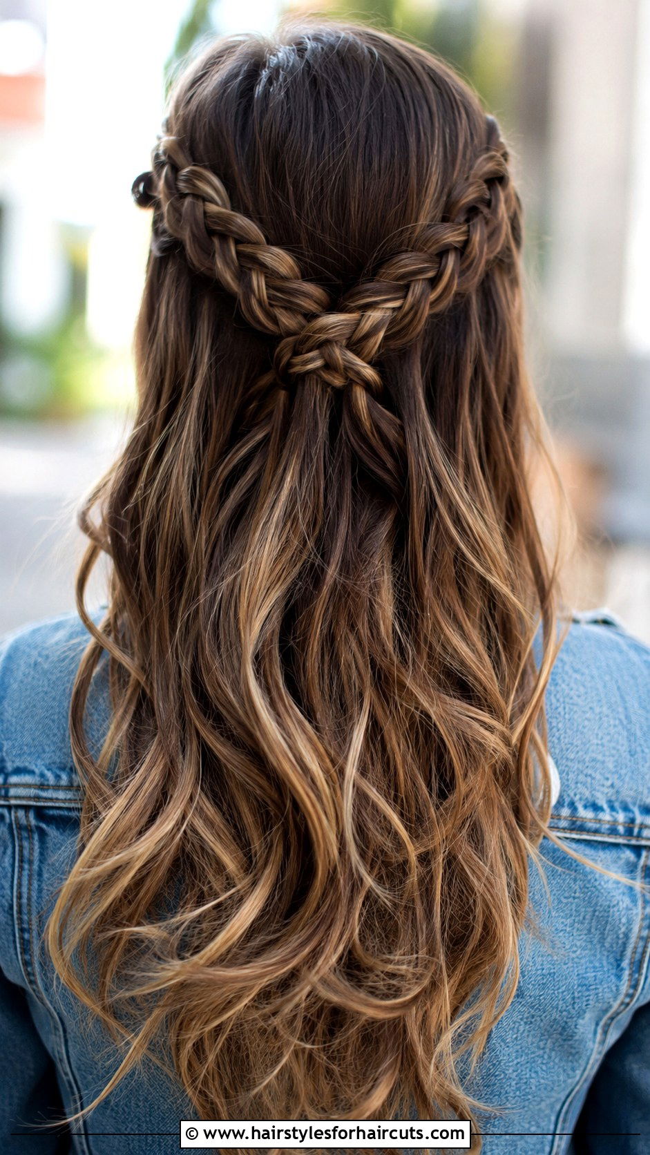 Double Braid Half Back - 25 half back hairstyles - 25 half back hairstyles