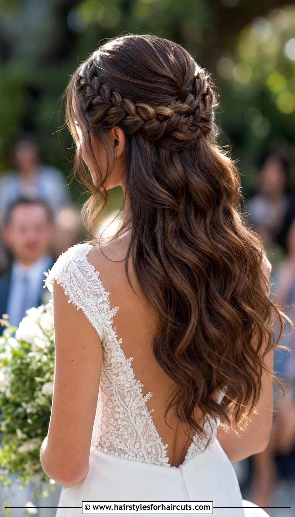 Double Braided Half Up Wedding Hair - 25 wedding hairstyles for shoulder length hair - 25 wedding hairstyles for shoulder length hair