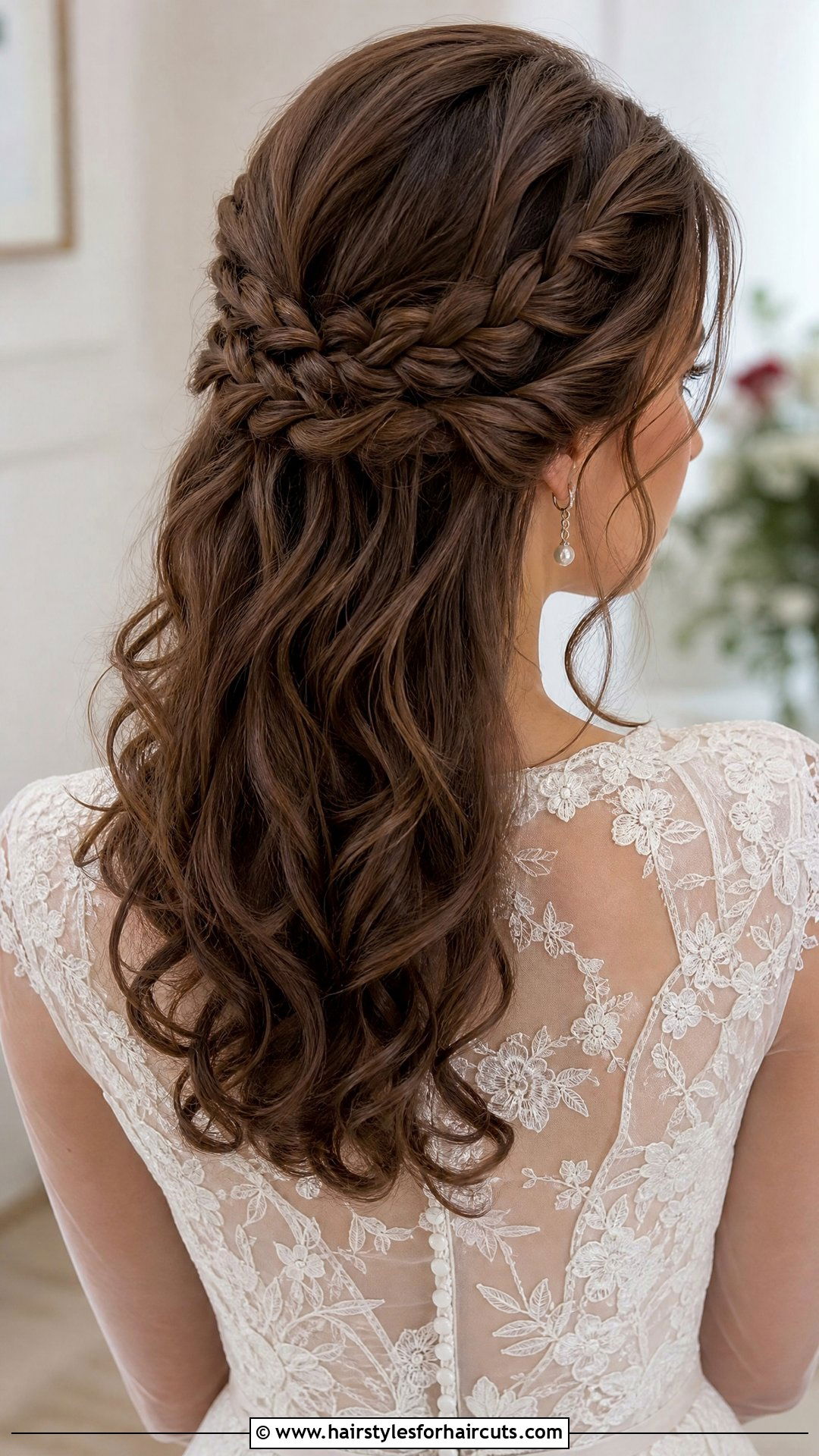 Double Braided Half Up - 25 hairstyles for the bride with long hair - 25 hairstyles for the bride with long hair