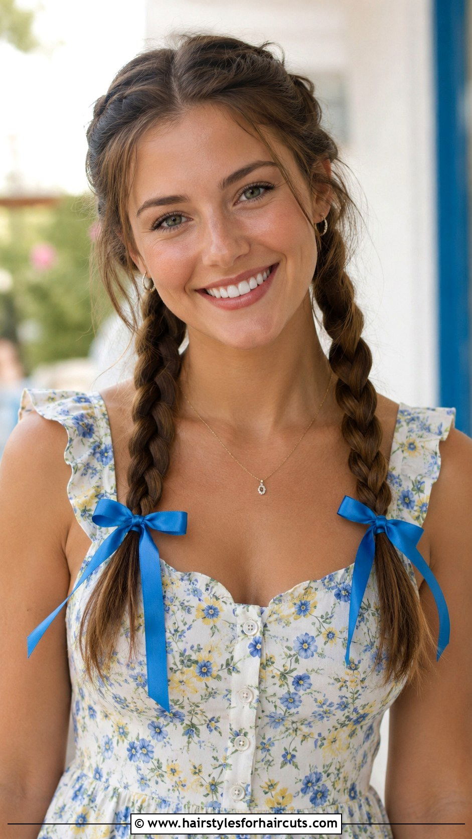 Double Braids With Hair Bow - 25 hair bow hairstyles - 25 hair bow hairstyles