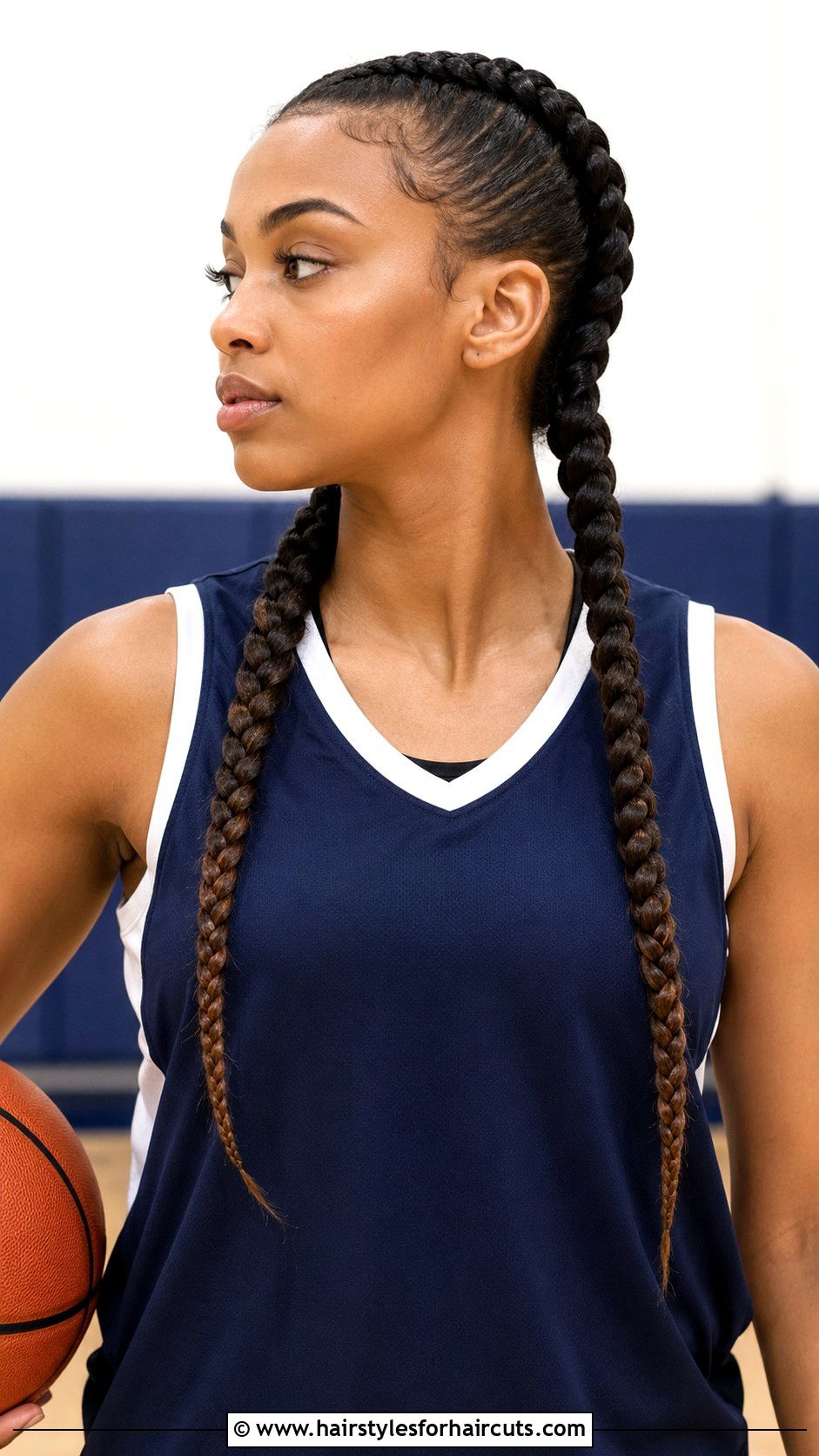 Double Dutch Braid Basketball Hairstyle - 25 basketball hairstyles - 25 basketball hairstyles
