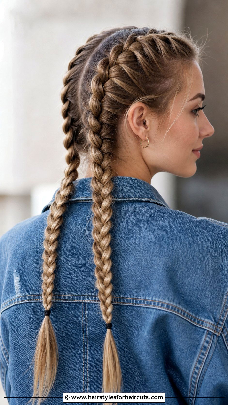 Double Dutch Braid Pigtails - 25 off the face hairstyles for medium hair - 25 off the face hairstyles for medium hair