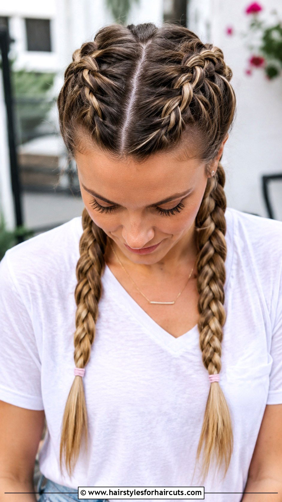 Double Dutch Braids - 25 easter hairstyles for long hair - 25 easter hairstyles for long hair