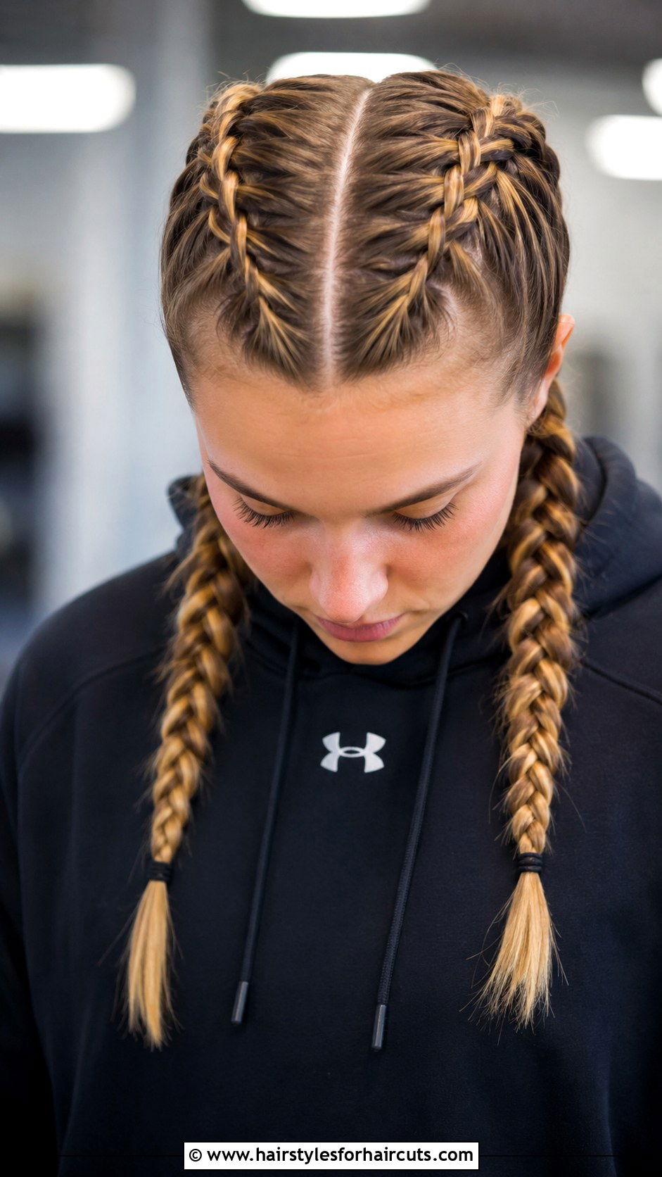 Double Dutch Braids - 25 easy hairstyles for poofy hair - 25 easy hairstyles for poofy hair