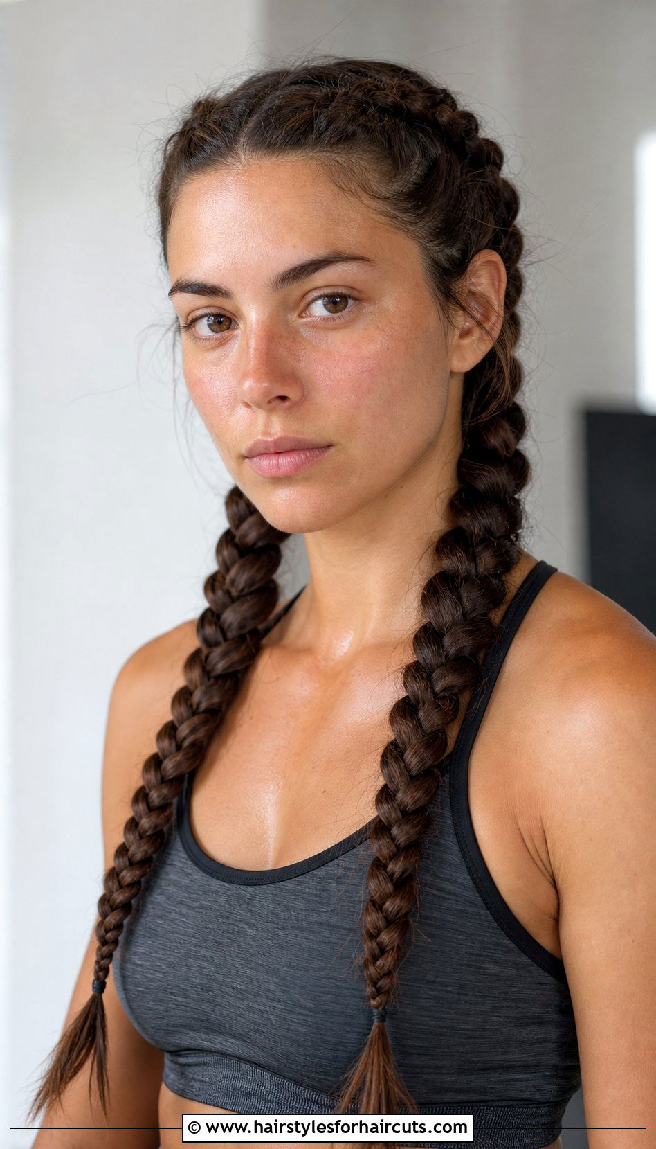 Double Dutch Braids And Bare Face - 25 make up and hairstyles - 25 make up and hairstyles