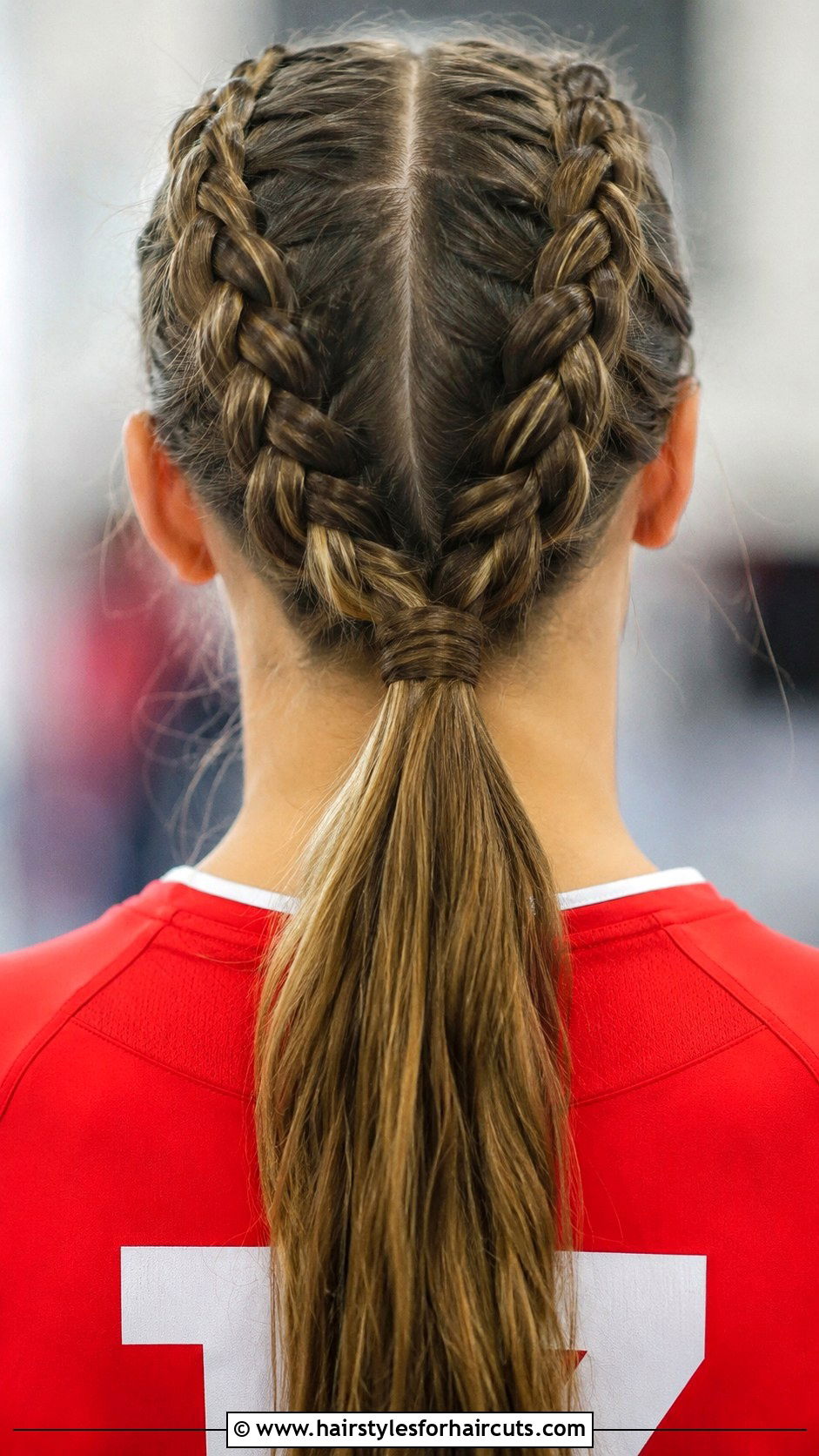 Double Dutch Braids Into Ponytail - 25 cute softball hairstyles - 25 cute softball hairstyles