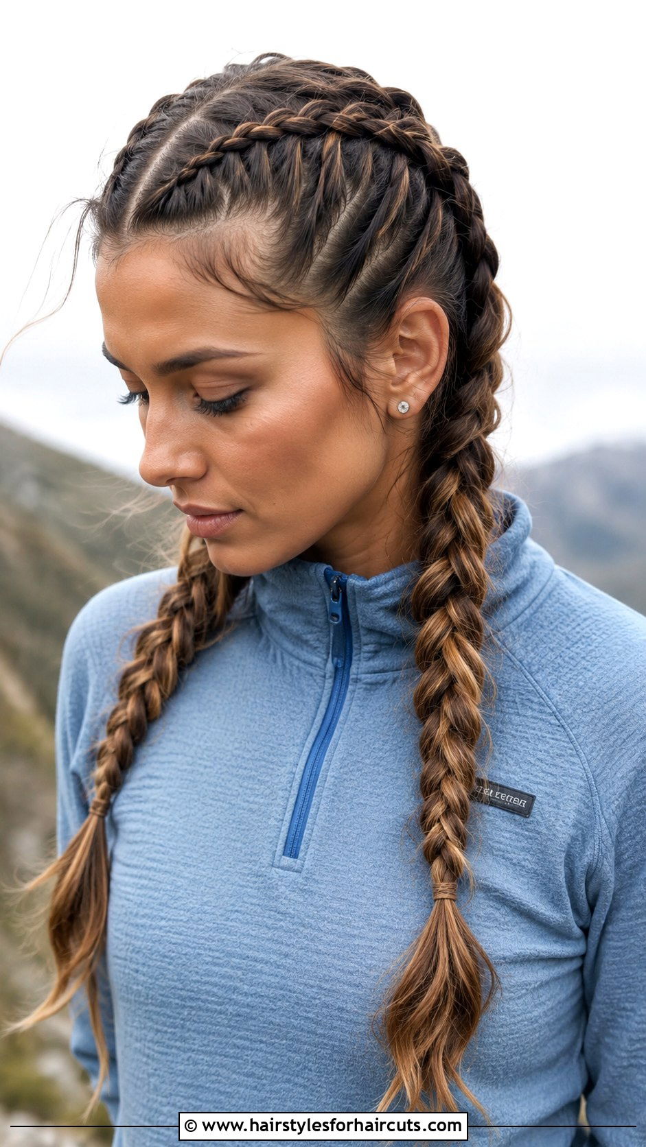 Double Dutch Braids On Layers - 25 easy hairstyles for layered hair - 25 easy hairstyles for layered hair