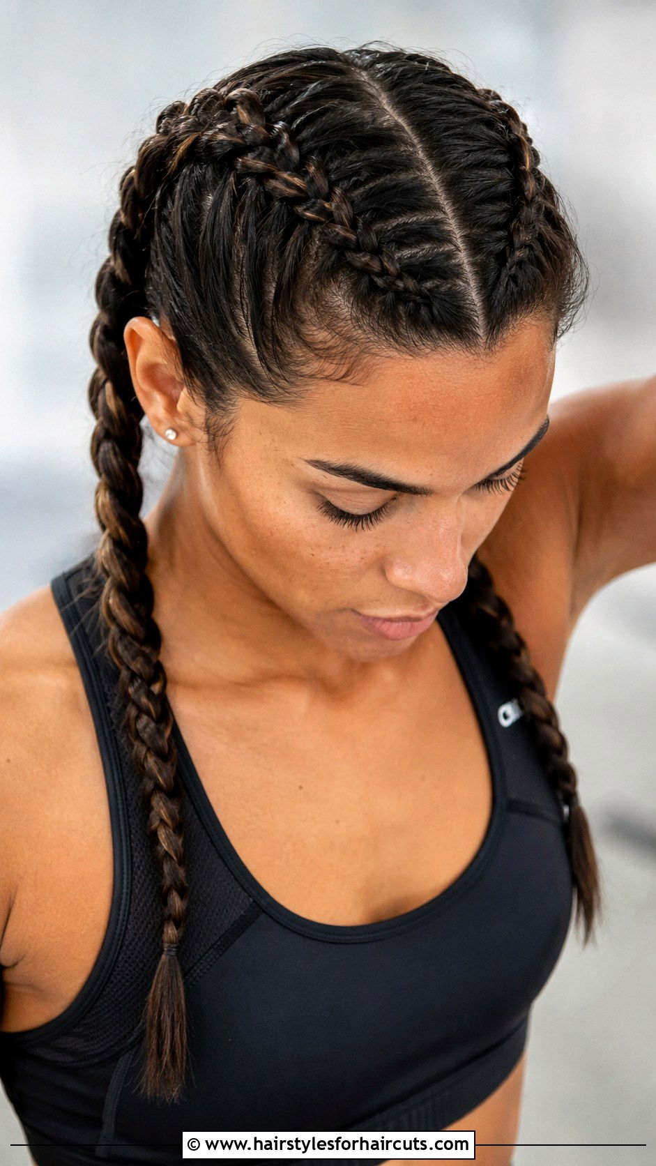 Double Dutch Braids Pulled Back - 25 pulled back hairstyles for medium length hair - 25 pulled back hairstyles for medium length hair