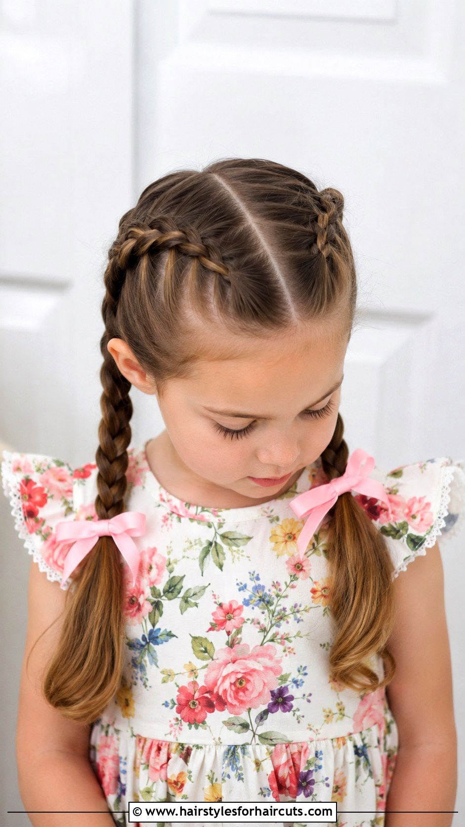 Double Dutch Braids With Bows - 25 4 year old girl hairstyles - 25 4 year old girl hairstyles