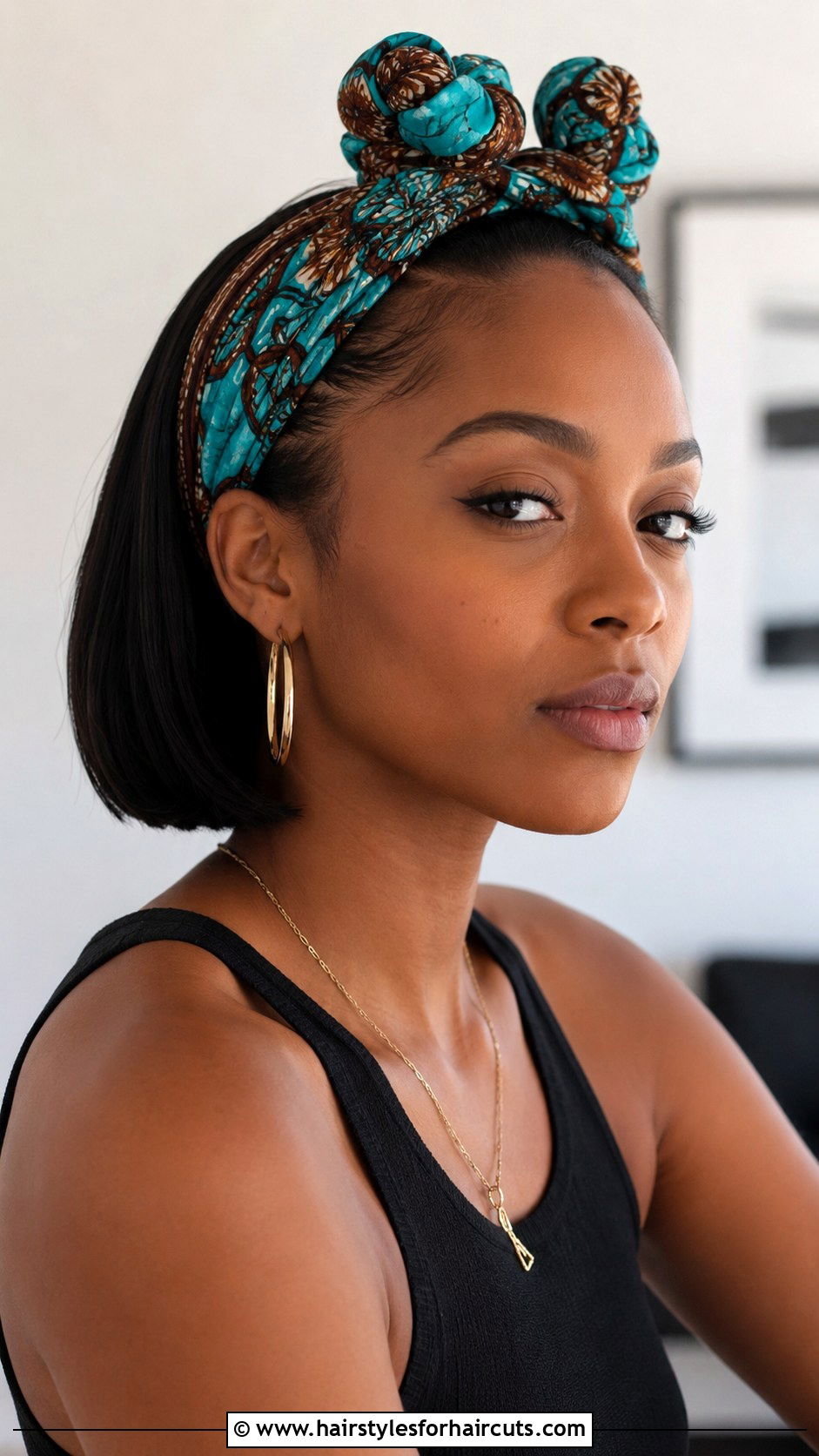 Double Knot Wrap For Short Hair - 25 scarf hairstyles for short hair - 25 scarf hairstyles for short hair