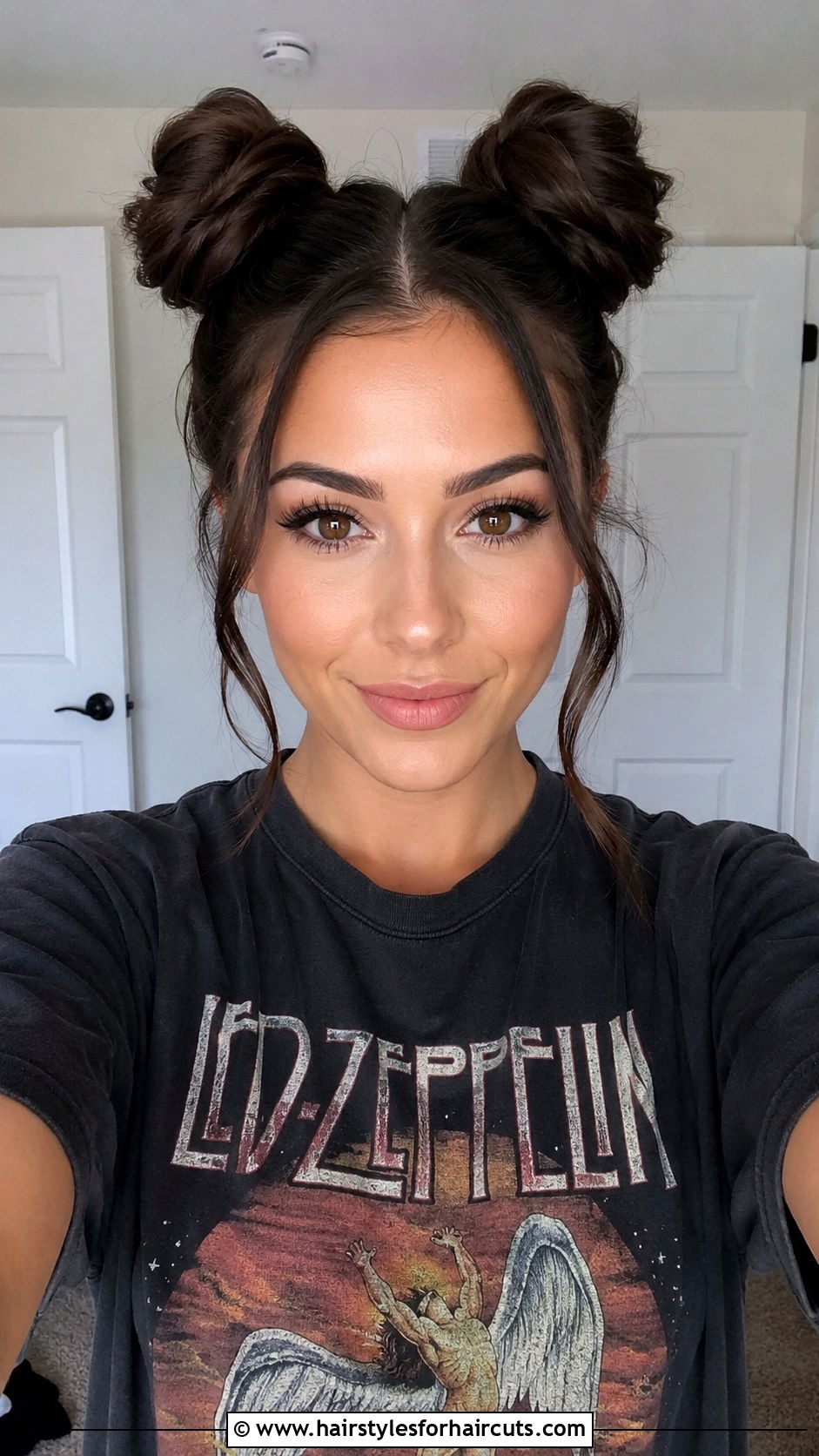 Double Space Buns - 25 5 minute hairstyles for long hair - 25 5 minute hairstyles for long hair