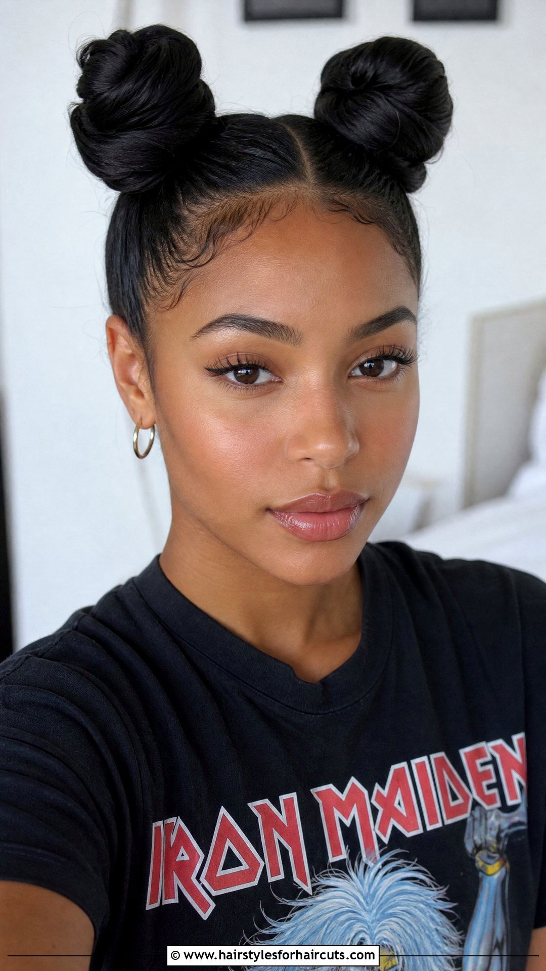 Double Space Buns - 25 cute bun hairstyles - 25 cute bun hairstyles