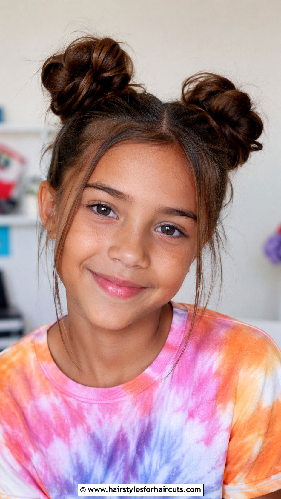Double Space Buns - 25 cute hairstyles for girls - 25 cute hairstyles for girls