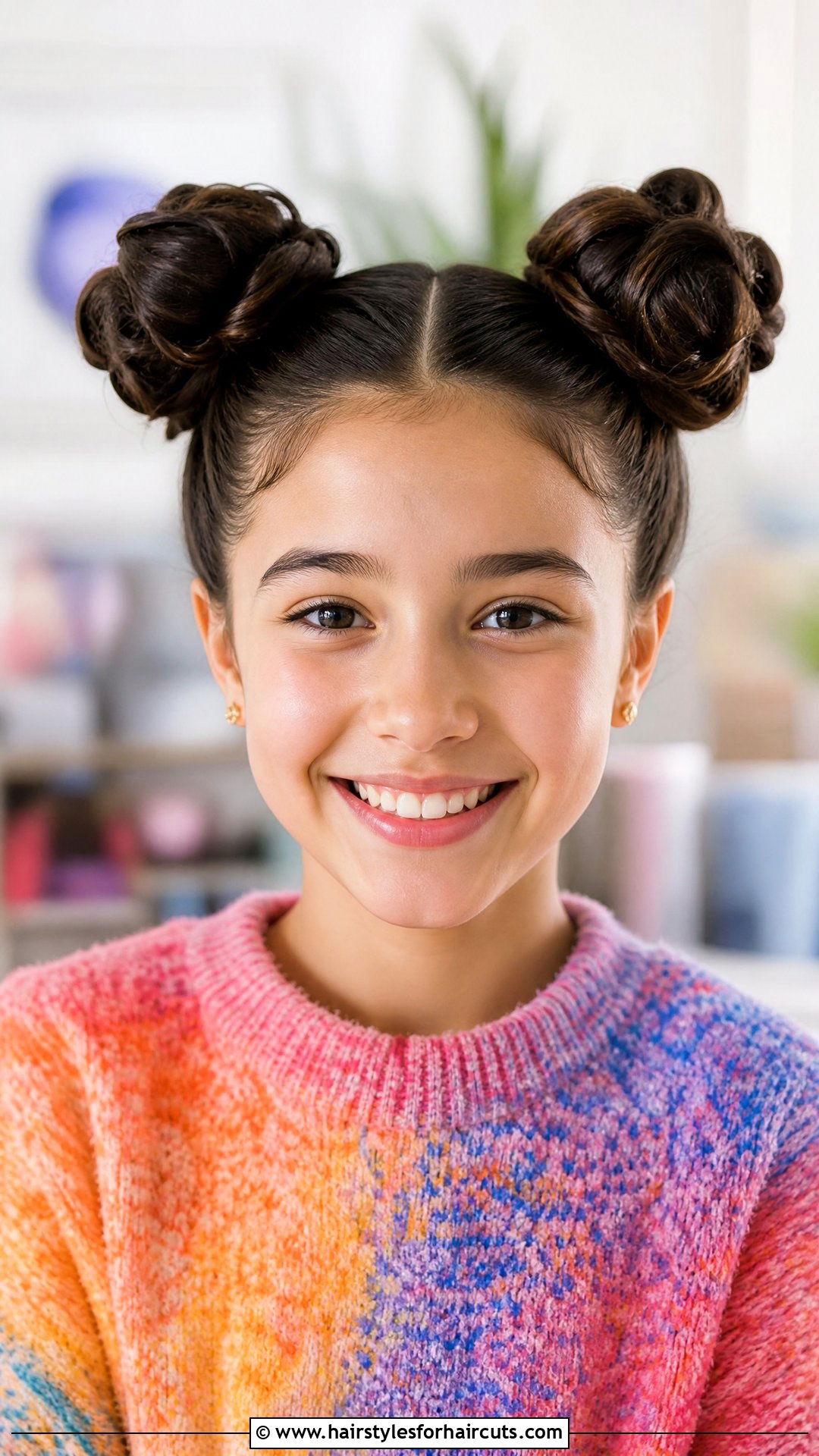 Double Space Buns - 25 cute hairstyles for tweens - 25 cute hairstyles for tweens