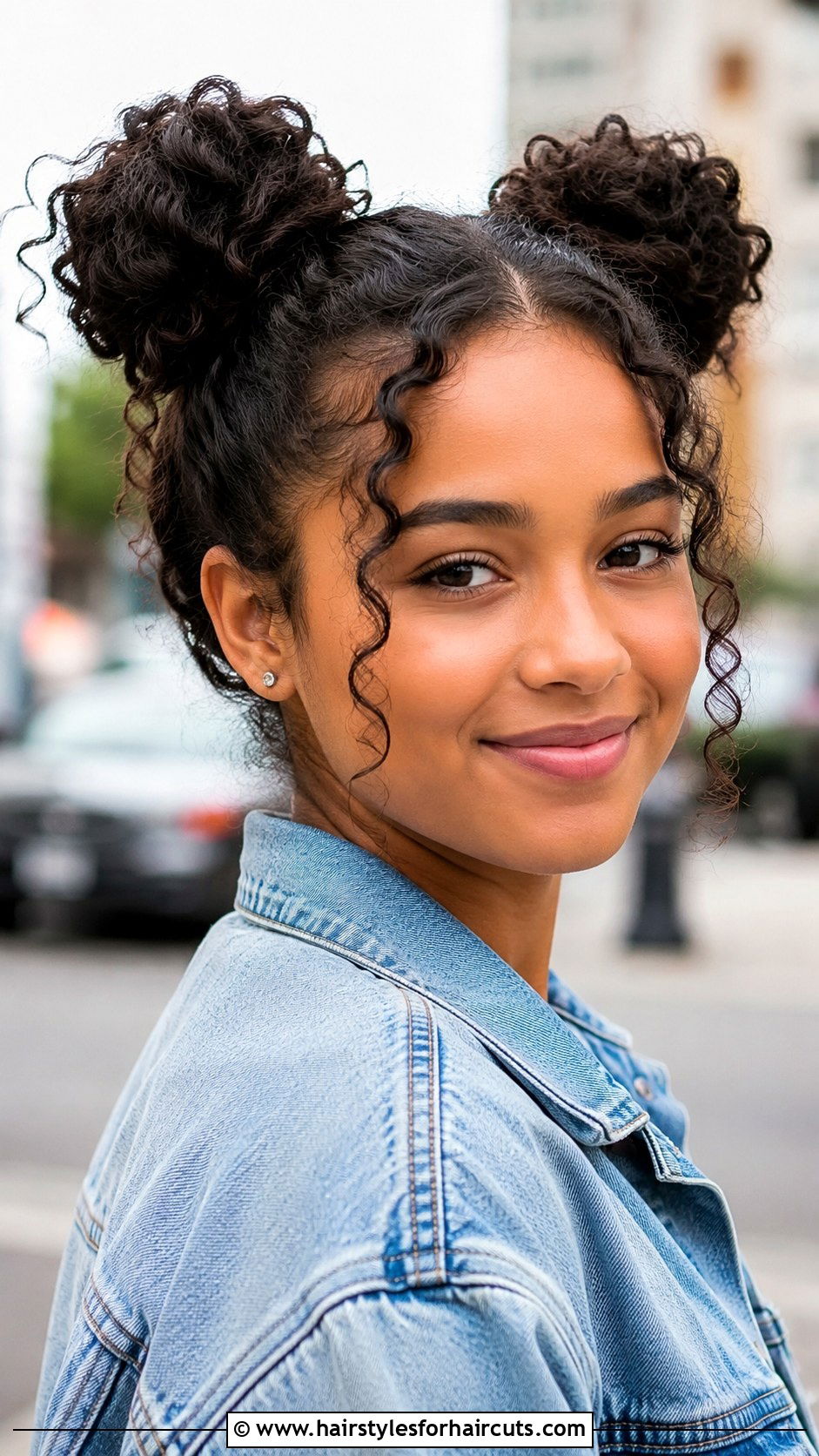 Double Space Buns On Curly Hair - 25 curly hair cute mixed girl hairstyles - 25 curly hair cute mixed girl hairstyles