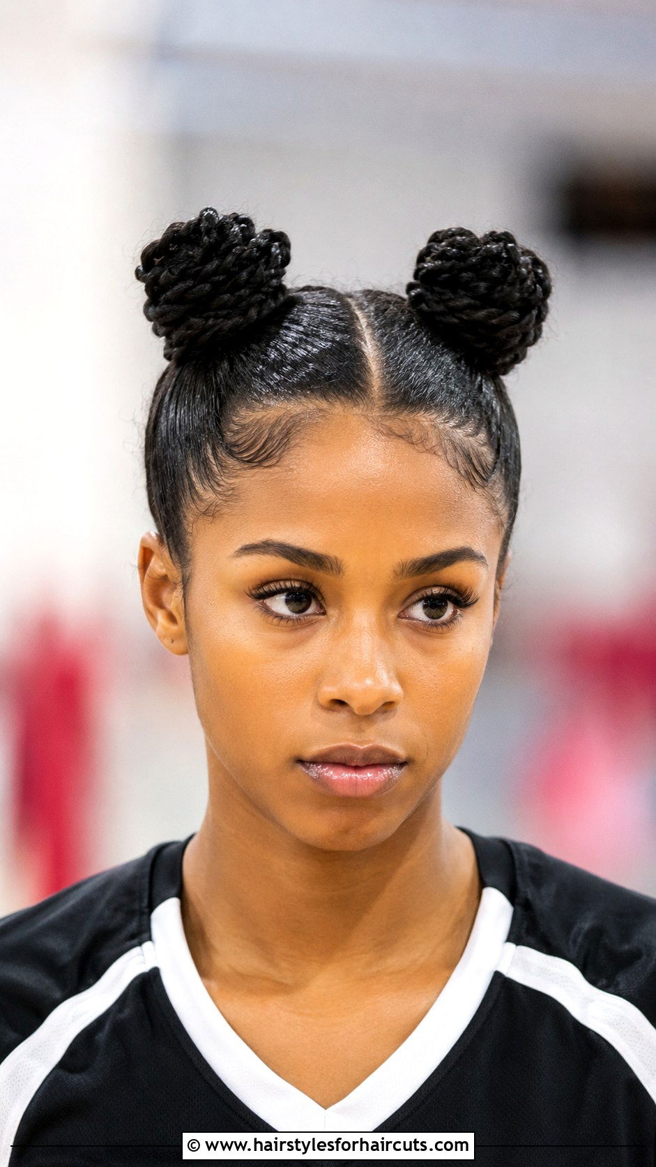 Double Space Buns Short Hair - 25 easy sporty hairstyles for short hair - 25 easy sporty hairstyles for short hair