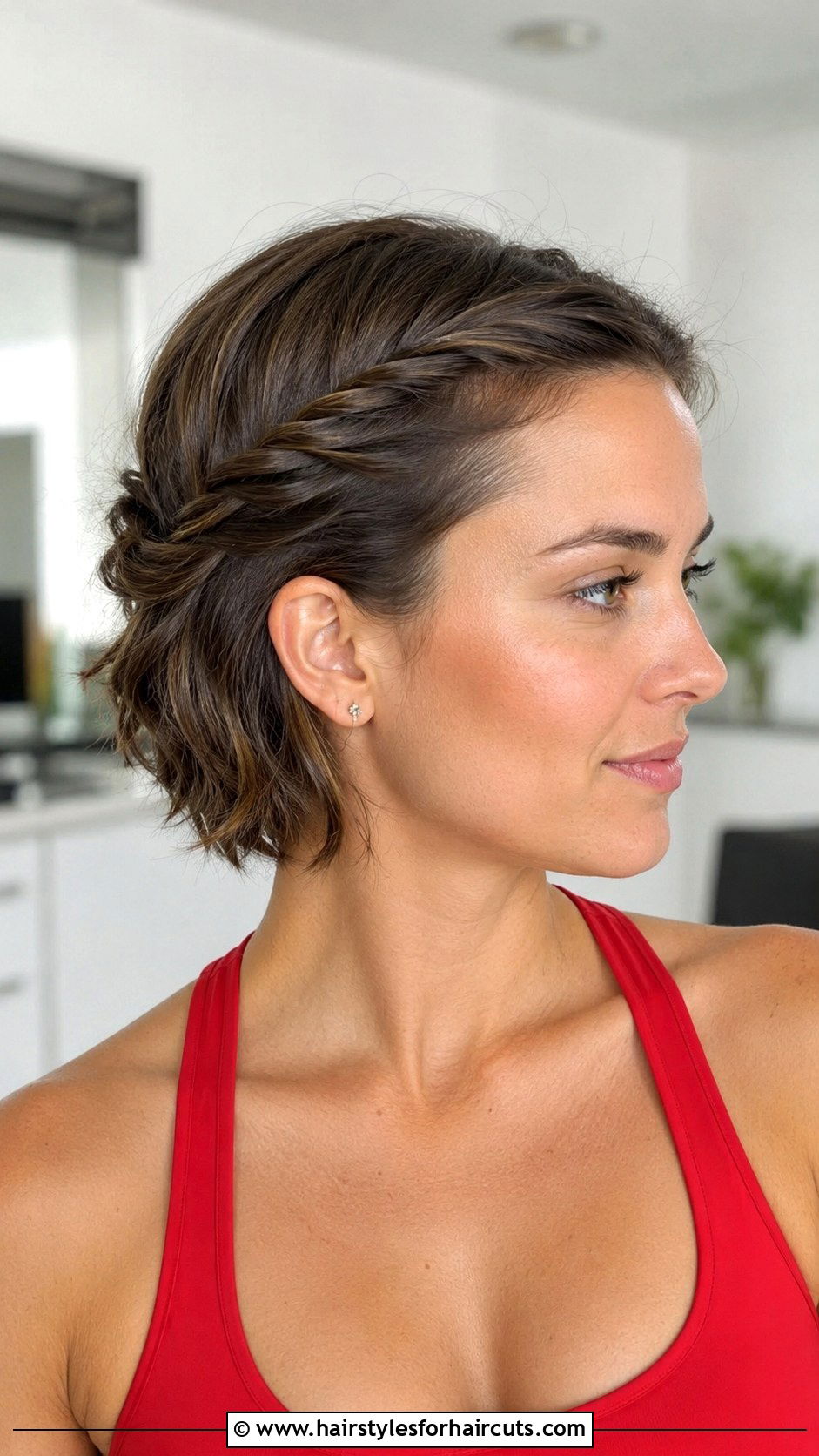 Double Twist Back Short Hair - 25 volleyball hairstyles for short hair - 25 volleyball hairstyles for short hair
