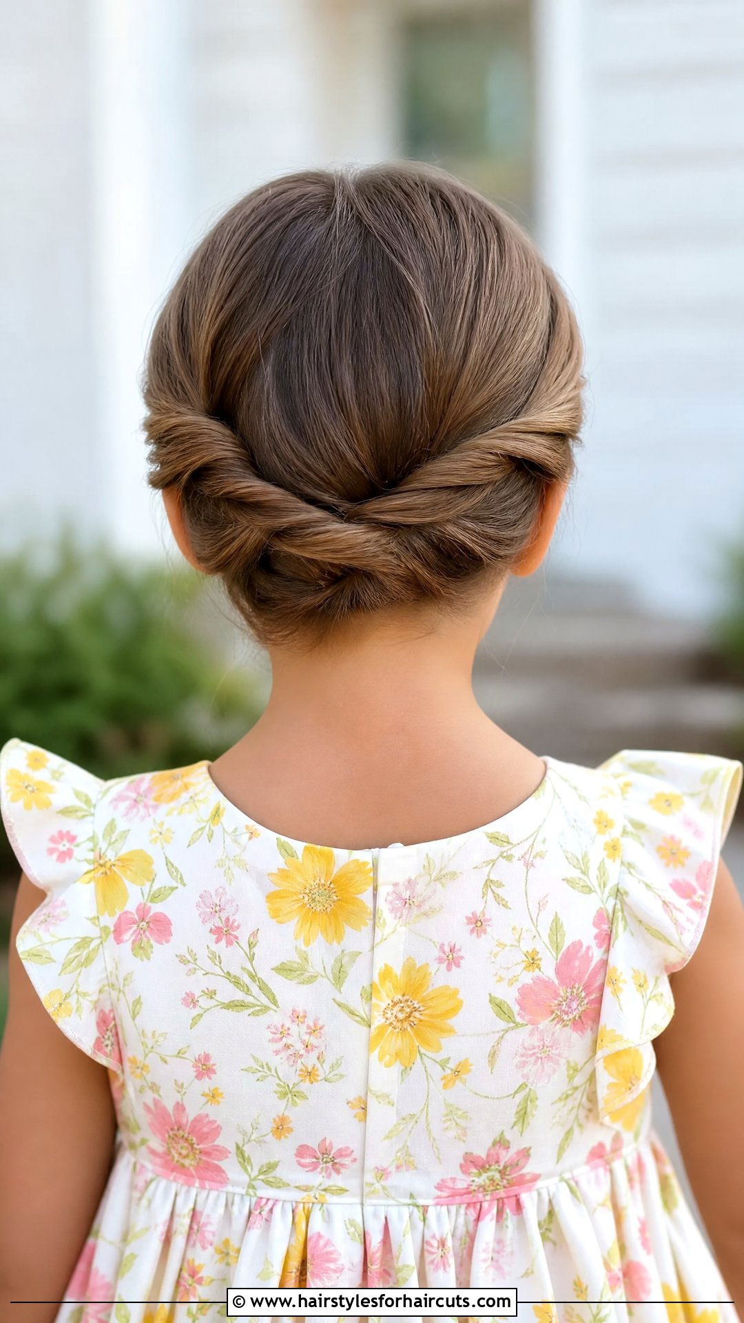 Double Twist Back Short Hairstyle - 25 flower girl hairstyles for short hair - 25 flower girl hairstyles for short hair