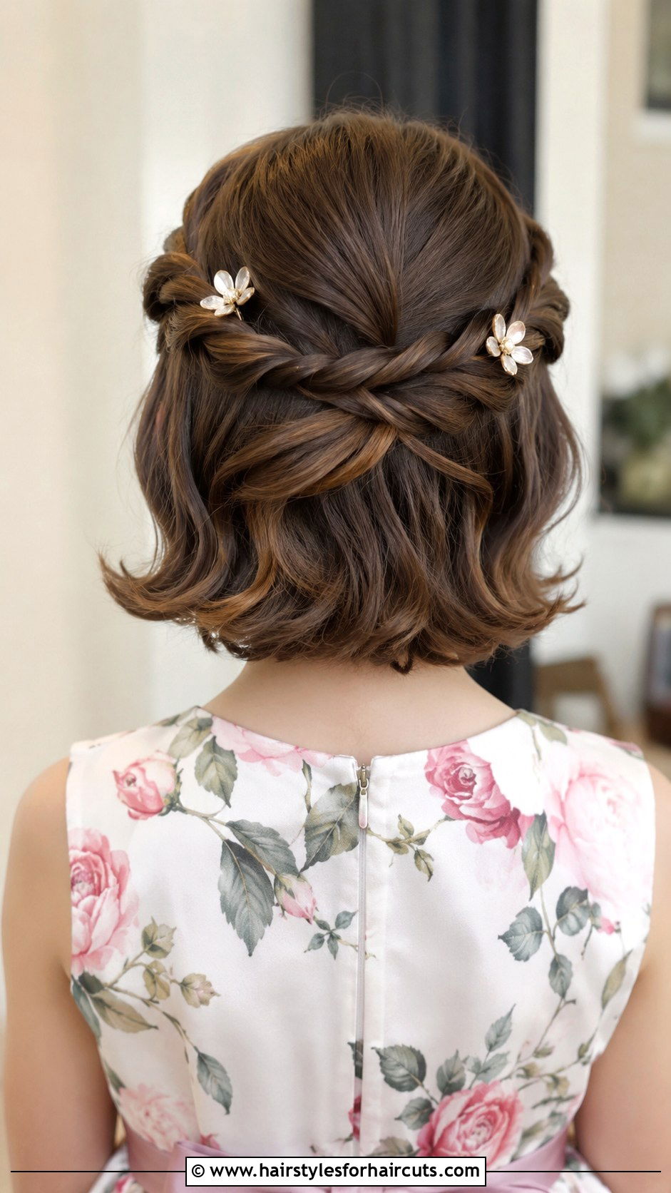 Double Twist Back - 25 cute easy hairstyles for girls short hair - 25 cute easy hairstyles for girls short hair