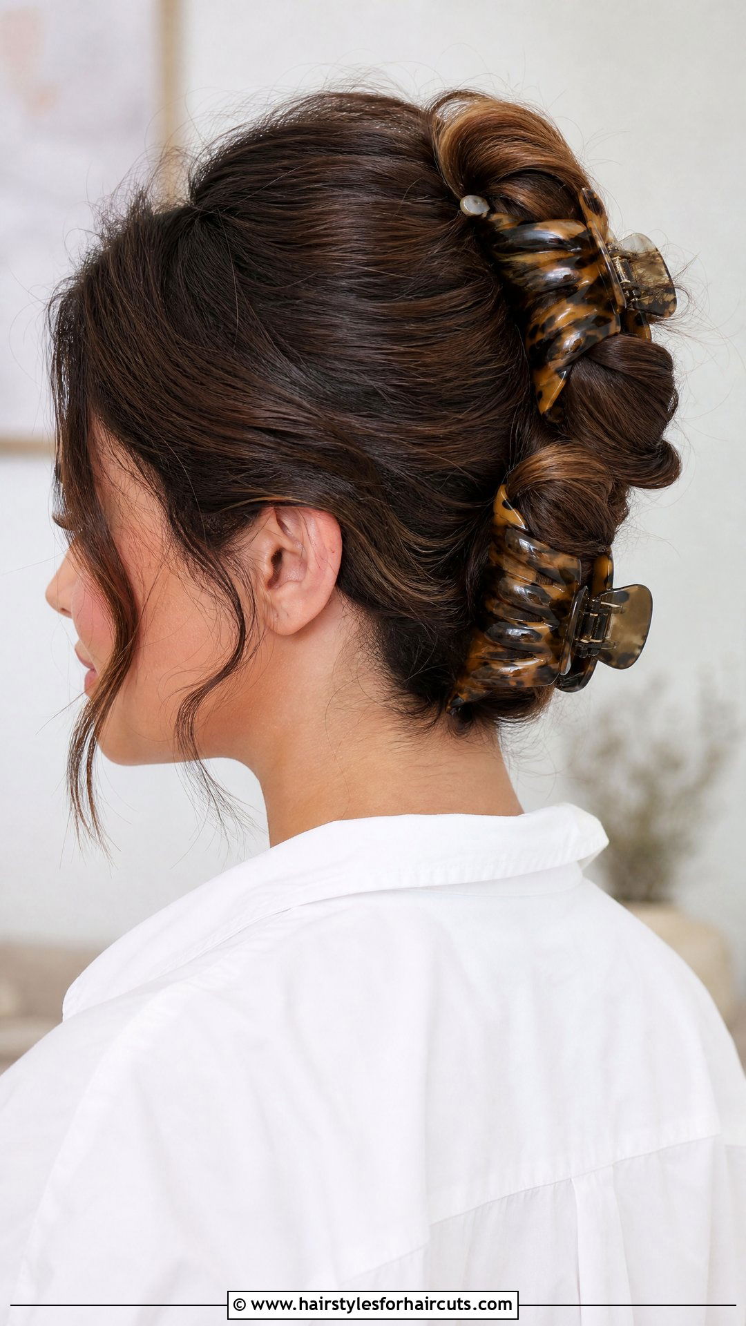 Double Twisted Curly Claw Clip - 25 curly hair claw clip hairstyles - 25 curly hair claw clip hairstyles