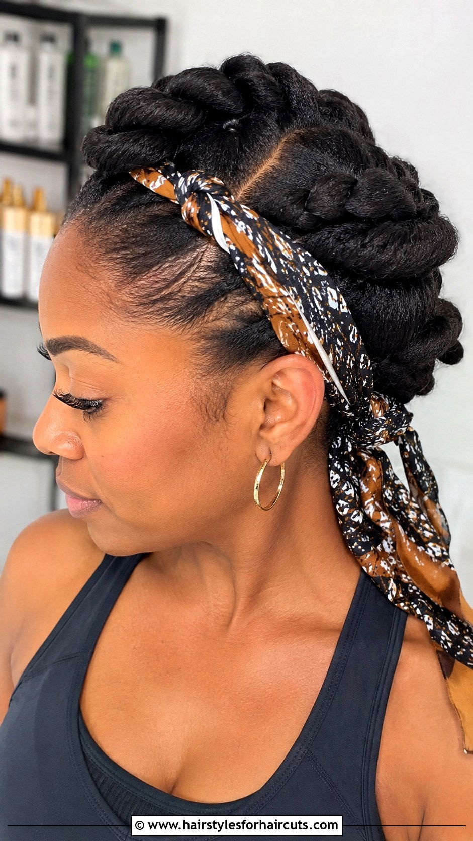 Double Twisted Wrap For Short Thick Hair - 25 wrap hairstyles for short hair - 25 wrap hairstyles for short hair
