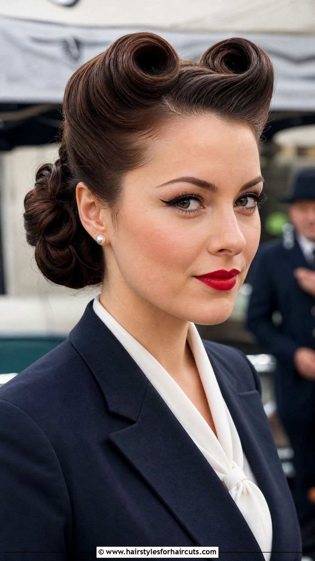 Double Victory Roll With Chignon - 25 victory roll hairstyles - 25 victory roll hairstyles