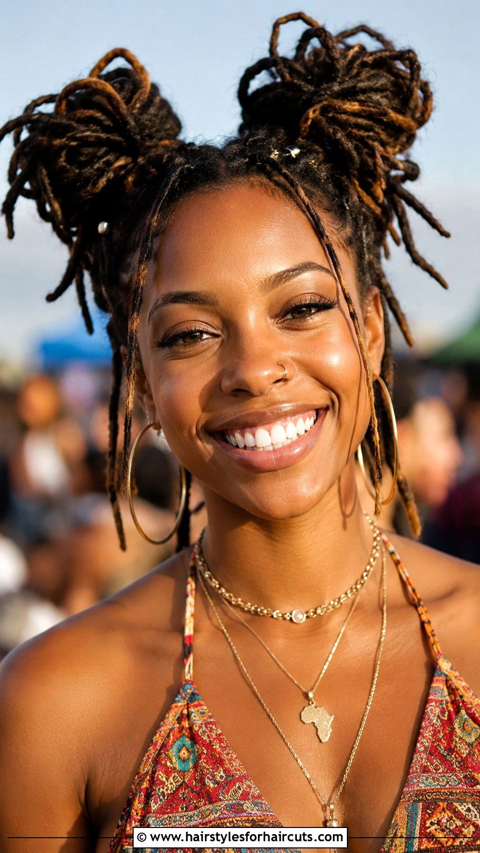 Dreadlock High Bun - 25 dread haircuts - 25 dread haircuts