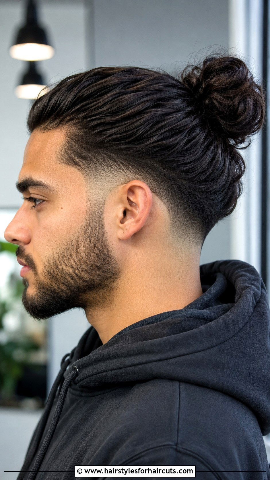 Drop Fade Man Bun - 25 bun haircuts ponytail long hair taper fade - 25 bun haircuts ponytail long hair taper fade