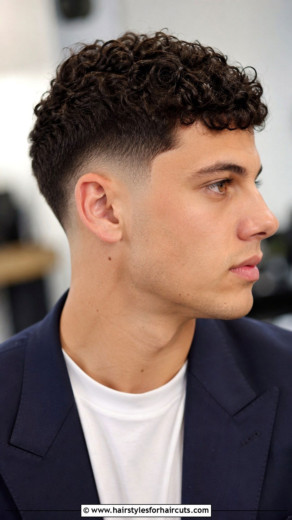 Drop Fade With Curly Cropped Cut - 25 fade haircuts with curly hair - 25 fade haircuts with curly hair