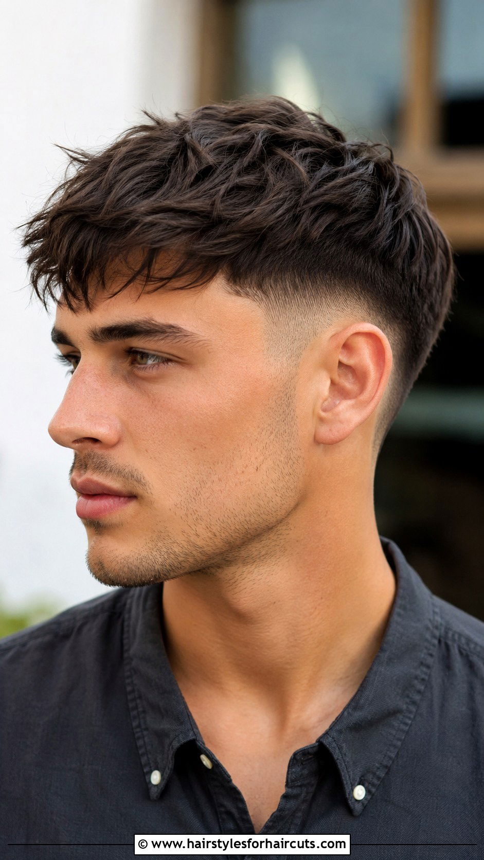 Drop Fade With Textured Fringe - 25 light skin haircuts - 25 light skin haircuts