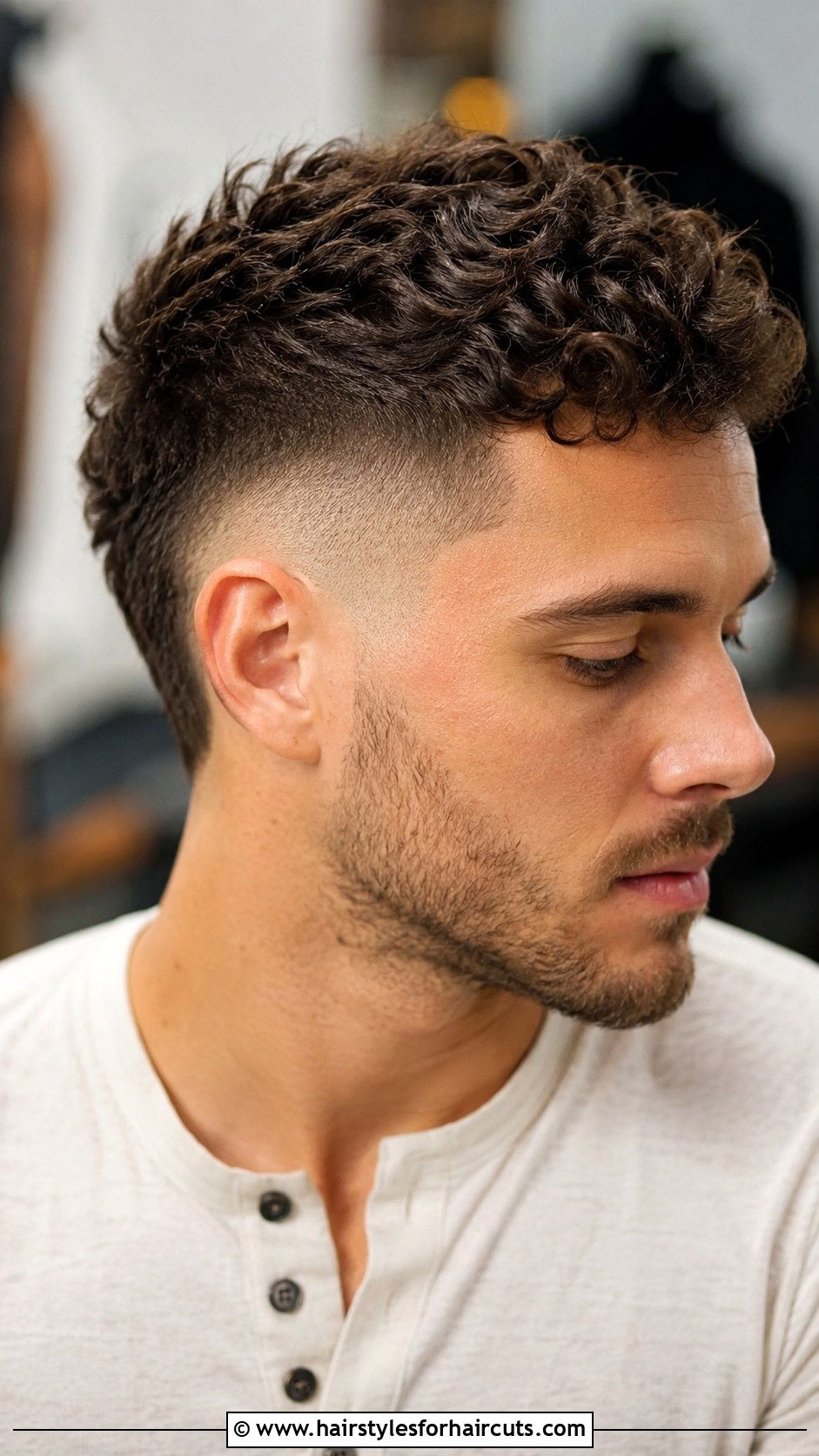 Drop Fade with Curly Faux Hawk - 25 drop fade haircuts curly hair - 25 drop fade haircuts curly hair