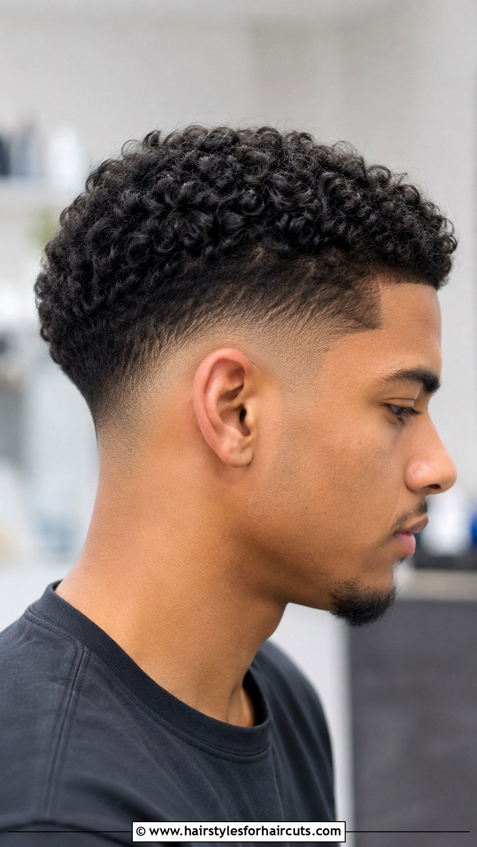 Drop Fade with Short Curly Top - 25 drop fade haircuts curly hair - 25 drop fade haircuts curly hair