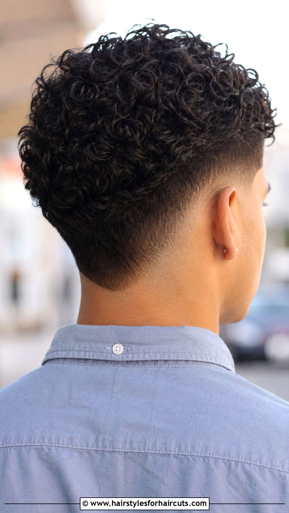 Drop Fade with Tapered Curly Nape - 25 drop fade haircuts curly hair - 25 drop fade haircuts curly hair